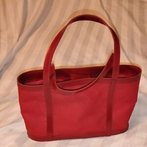 Vintage Estee Lauder Mini Chic Red Tote Bag